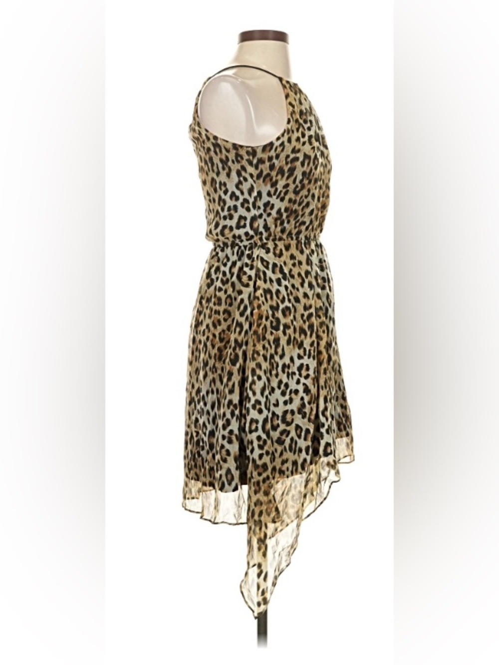 Aqua Leopard Print Halter Dress